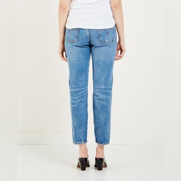 Levi’s Jeans Women's Size 27 Wedgie Icon Fit High-Waist Distressed Tapered Leg - Picture 12 of 16